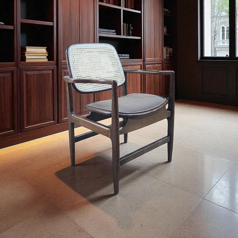 Handmade Walnut Oscar Chair: Mid-Century Modern Collector's Piece