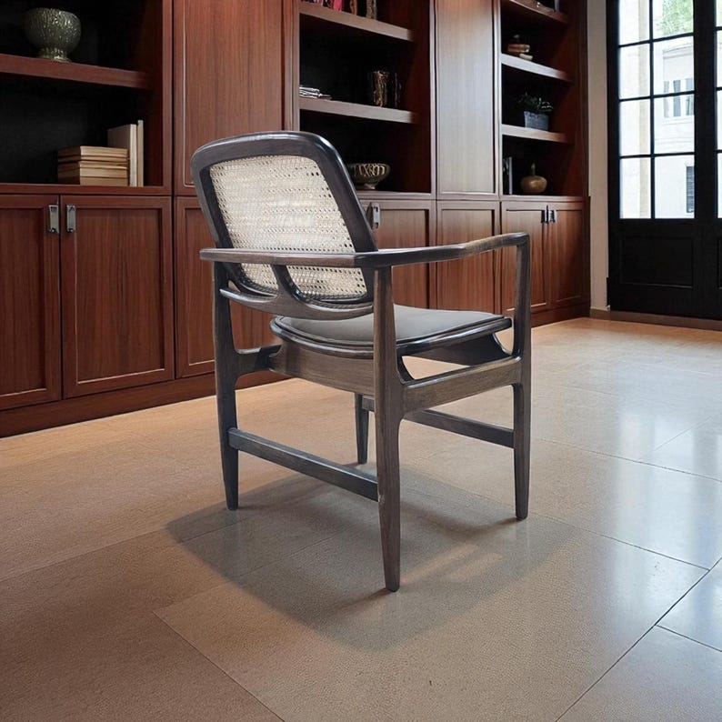 Handmade Walnut Oscar Chair: Mid-Century Modern Collector's Piece