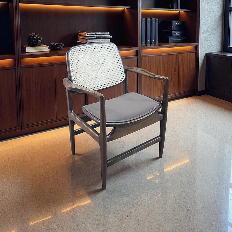 Handmade Walnut Oscar Chair: Mid-Century Modern Collector's Piece