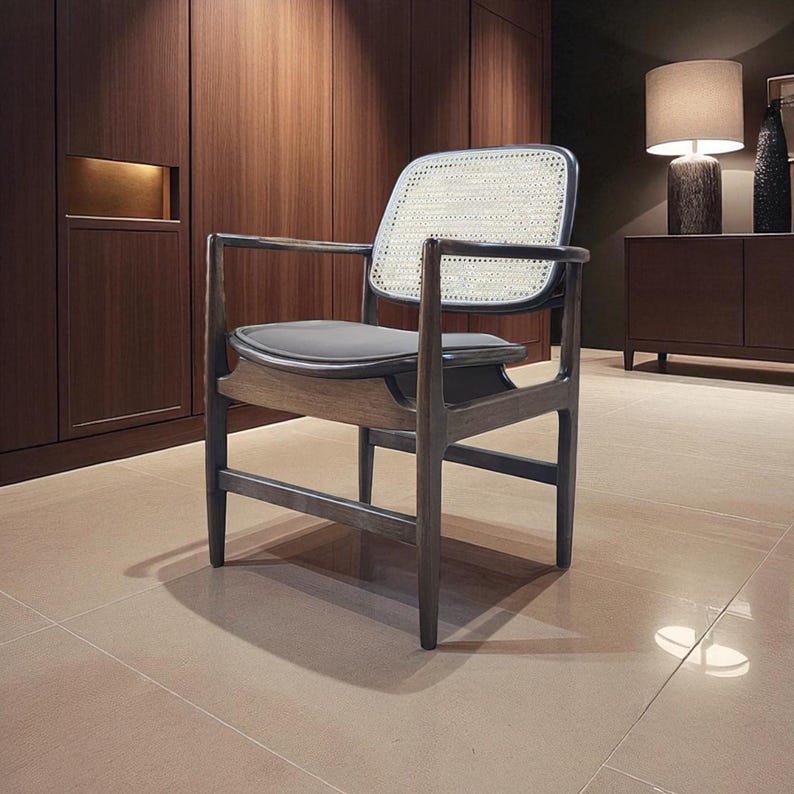 Handmade Walnut Oscar Chair: Mid-Century Modern Collector's Piece