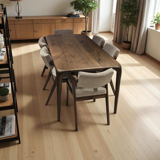 Handcrafted Walnut or Oak Dining Table; 100% Organic Wood; Sleek, Modern Design; Perfect for Breakfast Nooks & Small Kitchens