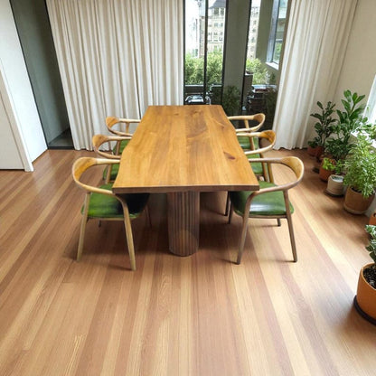 Dining Table | Modern Oak Walnut Chestnut Kitchen, Diner, Breakfast Sets | Handcrafted Long or Small Dining Room Table
