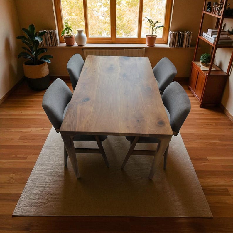 Handcrafted Solid Wood Oval Dining Table: Rustic Oak, Walnut & Chestnut