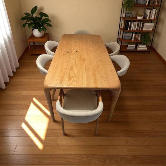 Handmade Solid Wood Dining Table: Oak, Walnut, or Chestnut