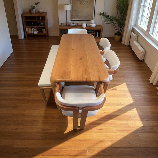 Handmade Live Edge Dining Table – Solid Walnut, Oak Chestnut, Rustic Farmhouse & Modern Style, Durable Heirloom Wood Furniture