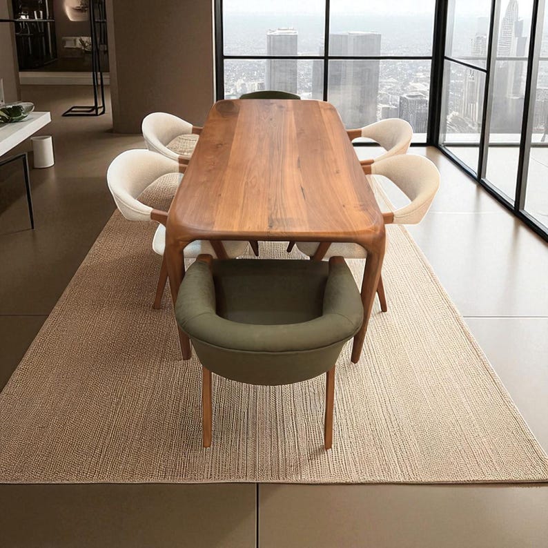 Dining table | farmhouse, narrow, small kitchen, breakfast, restaurant, oak walnut chestnut | handcrafted natural hardwood