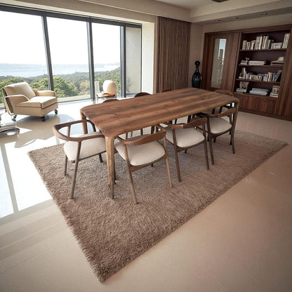 Rustic Handmade Solid Wood Dining Table – Live Edge Walnut, Oak, Chestnut, Timeless Farmhouse & Modern Design, Durable Furniture