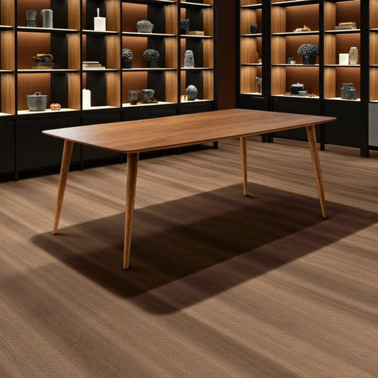 Handmade Solid Oak & Walnut Dining Table | Farmhouse Kitchen Furniture, Modern Wood Dining Table, Natural Hardwood, Small Oval