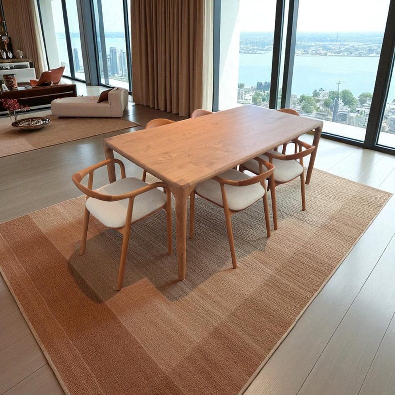 Solid Walnut Oak Chestnut Dining Table | Rustic Farmhouse & Modern Style Wood Furniture