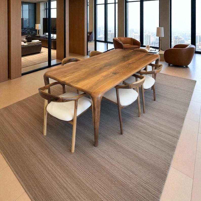 Dining table | farmhouse, narrow, small kitchen, breakfast, restaurant, oak walnut chestnut | handcrafted natural hardwood