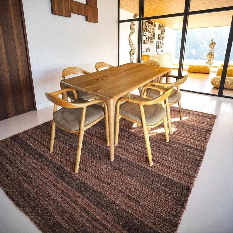 Rustic live edge dining table | Handmade solid walnut oak chestnut farmhouse and modern heirloom furniture for kitchen, dining room, office