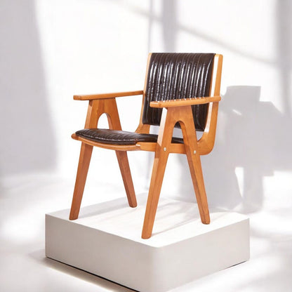 Handmade Luxury Wood Chair – Solid Walnut or Oak, Stylish & Comfortable, Perfect for Contemporary Kitchens, Offices, and Living Areas