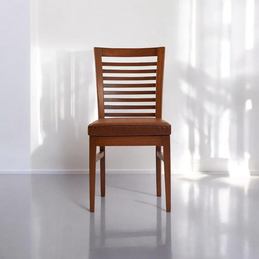 Handcrafted solid wood dining chair, farmhouse kitchen, living room, teak, customizable fabric, natural eco-friendly, restaurant & cafe
