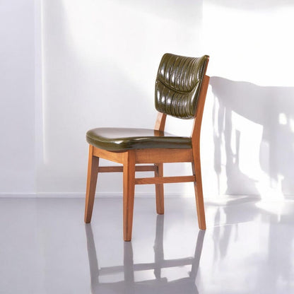 Handmade solid oak dining chair, rustic wooden kitchen seat, eco-friendly teak chair, classic restaurant and cafe seating