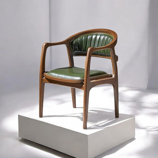 Handcrafted Solid Wood Dining Chair | Sustainable Seating | Modern Wooden Armchair for Kitchen, Restaurant, Lounge, and Office Decor
