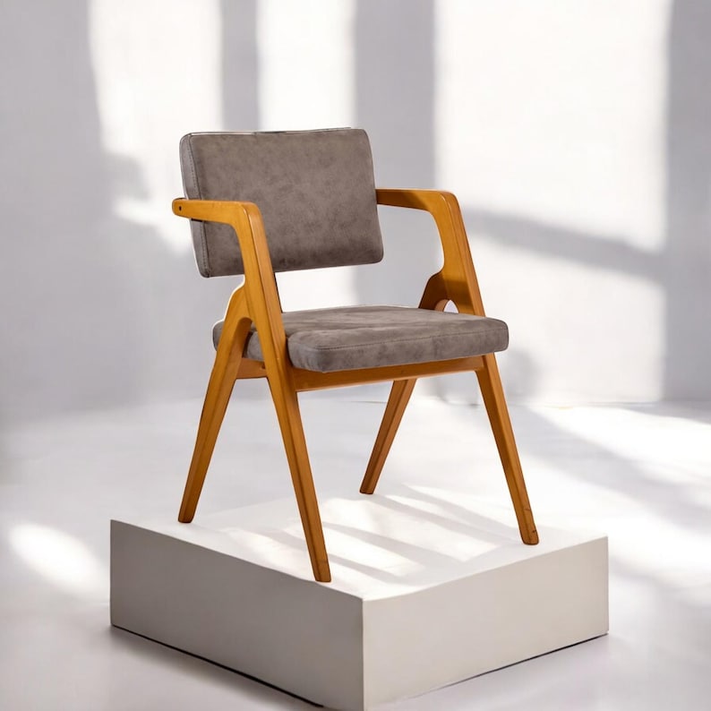 Handcrafted solid wood chair | modern dining chair | walnut & oak seating | sustainable wooden office dining room chairs