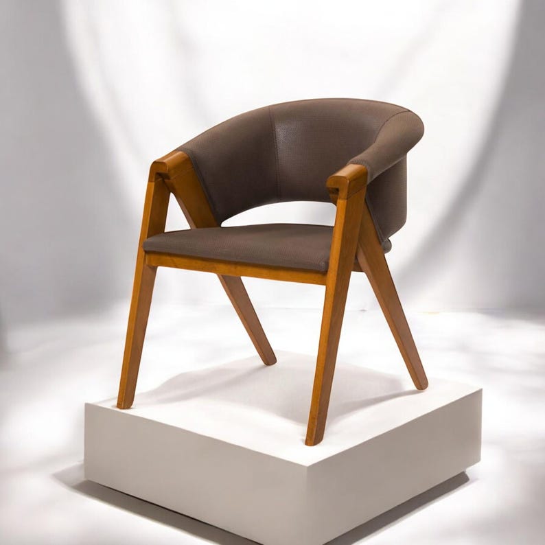 Handcrafted solid wood chair | modern dining chair | walnut & oak seating | sustainable wooden office dining room chairs