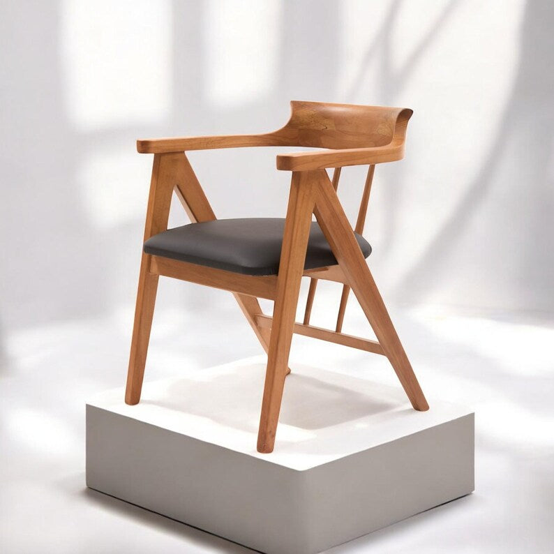 Modern Wooden Kitchen Dining Chair | Stylish, Comfortable, Durable Lounge & Cafe Seating Sustainable Furniture with Tree Planting Commitment