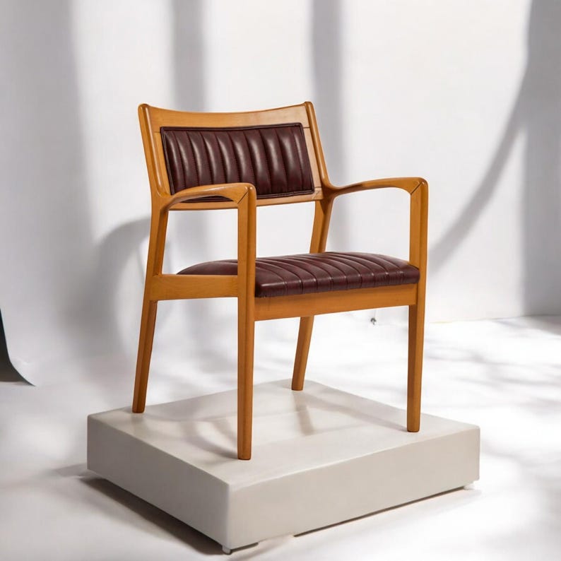 Handmade solid wood chair | minimalist natural seating | modern wooden dining chair | sustainable furniture | kitchen & living room decor