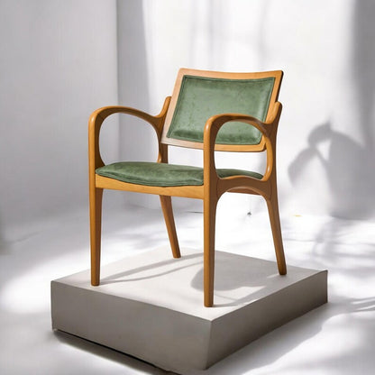 Solid Wood Dining Chair – Organic Walnut, Oak, or Chestnut, Handcrafted Elegant Seating, Perfect for Kitchen & Dining Rooms