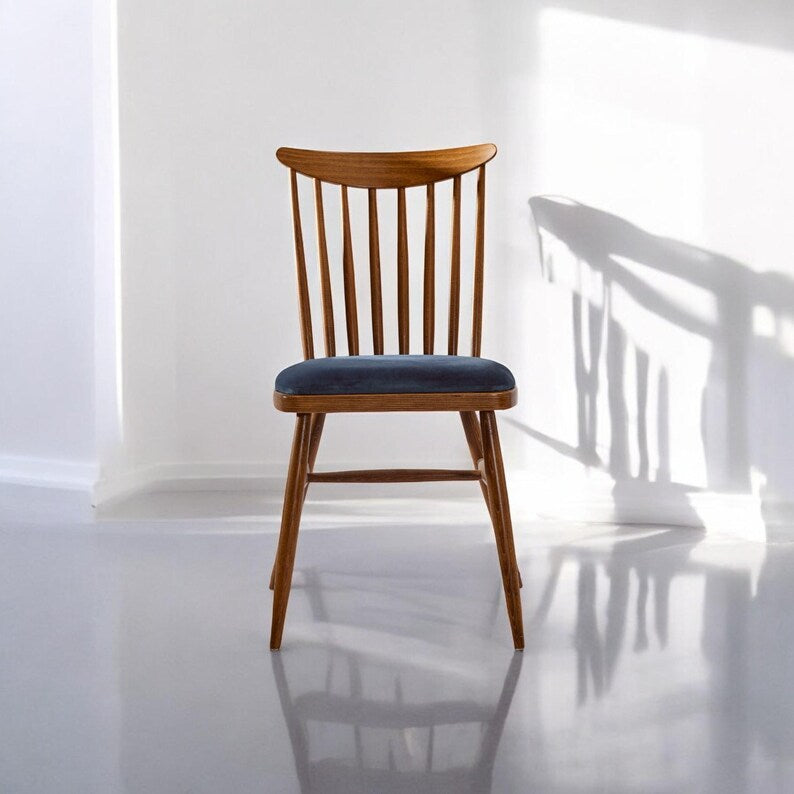Solid Oak Dining Chair Handmade, Comfortable Kitchen & Living Room Seating, Eco-Friendly Wooden Chair